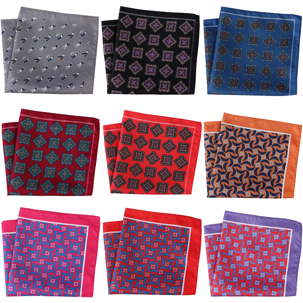 30x30cm Mans Pocket Square Hanky Mans Priting Polka Dot Floral Men's Suit Chest Towel Big Size Handkerchief for Wedding Party 5pcs lot 25 colors mans suit pocket square small solid color hanky wedding dress square handkerchief