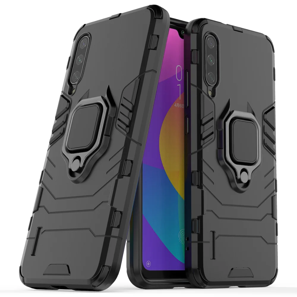 

Arvin Case for Redmi note 8 pro Case Dual Armor Shockproof Magnetic Finger Holder Cover Funda Coque
