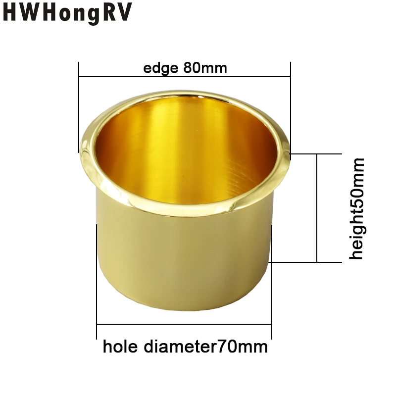 Gold Plated Cup Holder For Bottle On The Table Yacht Cup Holder Camper Office Desk Wagon And Caravan Drink