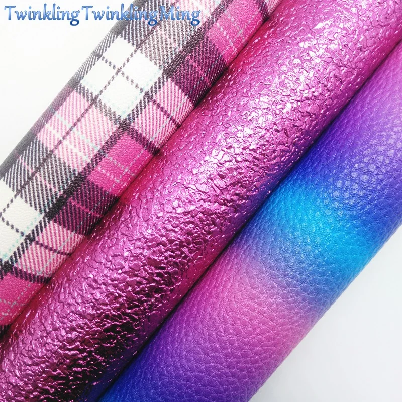 

Mixed Colors Glitter Fabirc, Rainbow Faux Leather Fabric, Synthetic Leather Fabric Sheets For Bow A4 8"x11"Twinkling Ming XM443