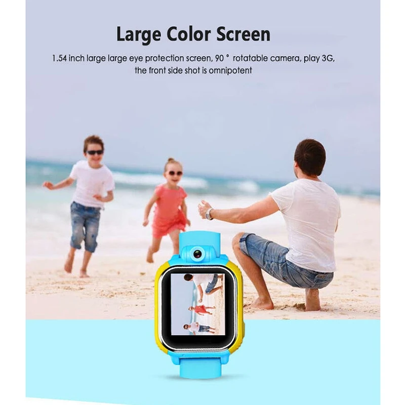 Children Smart Watch Press Screen 3G with Rotatable Camera GPS Anti-Lost Wrist Watch IP67 Waterproof