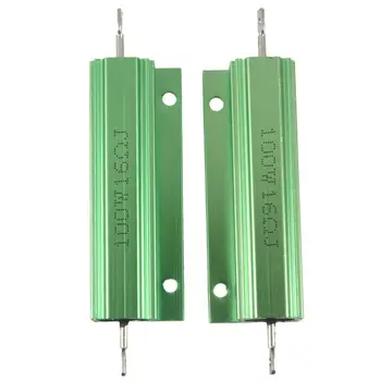 

Promotion! 2Pcs 100W 16 Ohm 5% Aluminum Shell Wire Wound Resistors Green