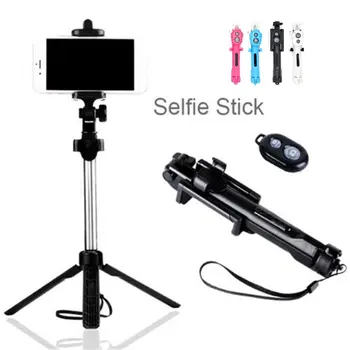 

3 in 1 Wireless Bluetooth Selfie Stick for iphone/Android/Huawei Foldable Handheld Monopod Shutter Remote Extendable Mini Tripod