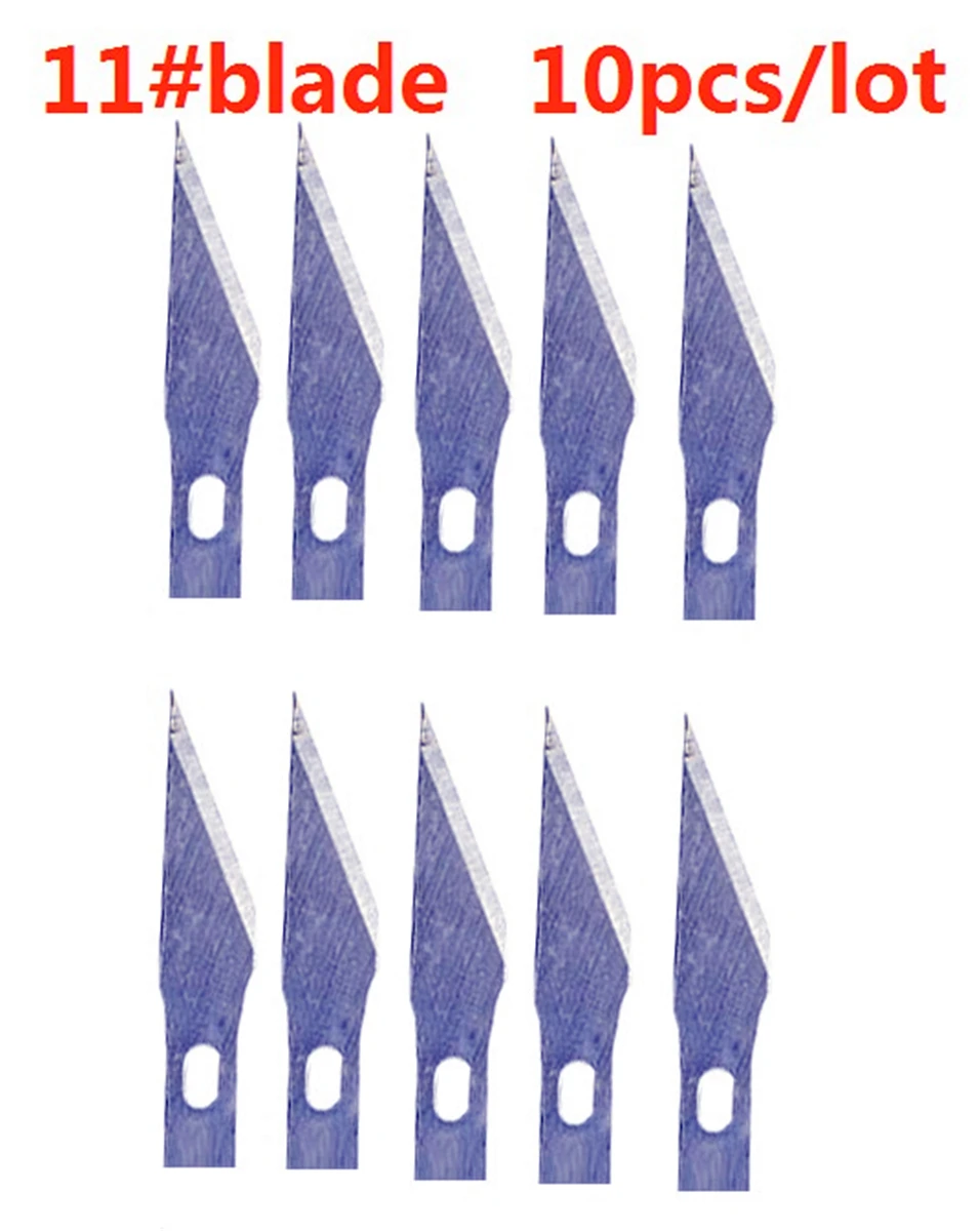 11# 10 pcs Blades Wood Carving Tools for Engraving Craft Sculpture Knife Cutting Tool PCB Repair Deburring Curved Edge Blade | Инструменты
