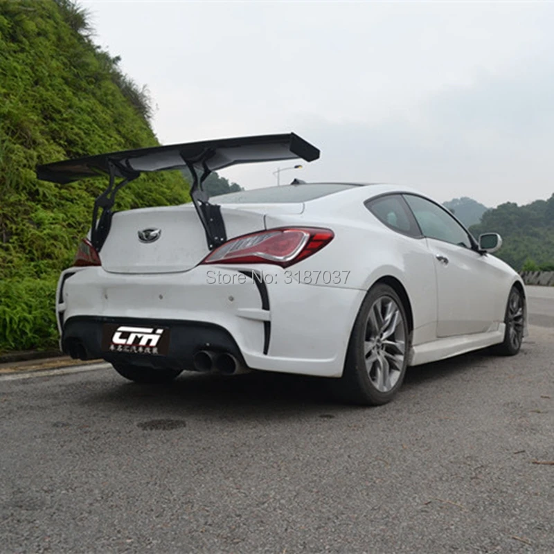 For Hyundai tiburon Genesis Coupe 2010 2015 Carbon Fiber Rear Roof Spoiler Wing Trunk Lip Boot