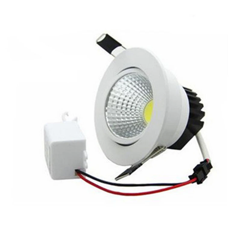 Cob светодиоды с регулируемой яркостью потолочный светильник AC110V 220V 5 W/7 W/9 W/12 W