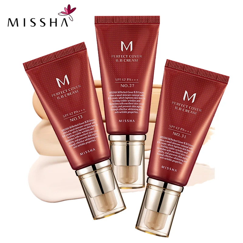 MISSHA M идеальное покрытие BB крем SPF 42 PA+++(50 мл)#13 ярко-бежевый#27#31 золотой бежевый корейская косметика