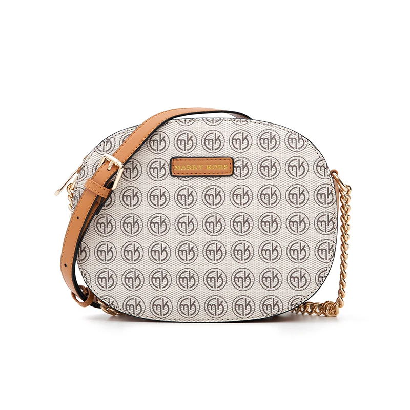 Горячая Мода круглая сумка женская сумка летняя дамская модная сумка через плечо роскошная дизайнерская кожаная женская сумка - Цвет: Бежевый