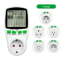 Digital Energy Meter Wattmeter Leistung Strom Kwh Power Meter LCD Power Meter Outlet Power Analyzer EU UNS UK AU FR 40% off