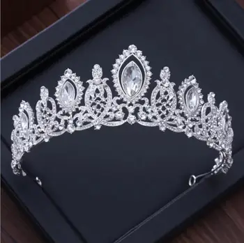 

Rhinestone Crowns Bride Tiara Fashion Queen Wedding Wedding Hair Jewelry Accessories Rhinestone Birthday Crown Wedding Tiara