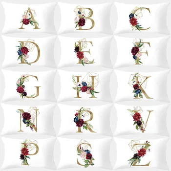 

Pillowcase Golden letters Cushion Cover 30x50 Sofa Throw Pillow Decorative Pillow Covers Polyester Home Decoration Pillow Case