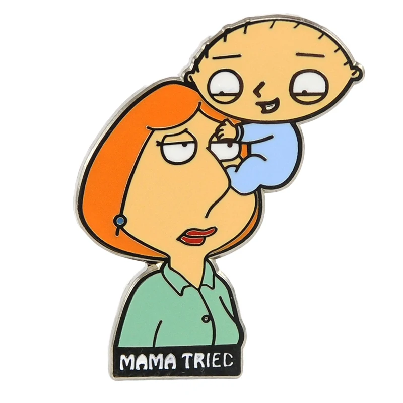 Distintivo Di Smalto Triec Peter Griffin Ais E Stewie Mama I Am Peter, Sentimi Ruggito Gioielli