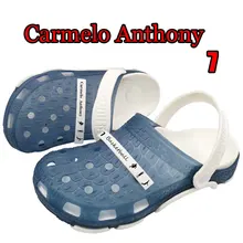 Carmelo Anthony 7/модные мужские сандалии из мягкого ПВХ; Повседневная Массажная обувь; Buty Sandalias Croks Sandales Homme Erkek Ayakkabi