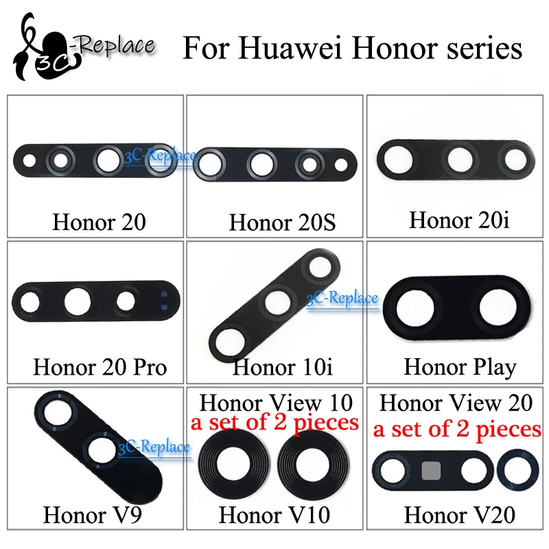 Стеклянная крышка объектива для задней камеры Huawei Honor v9 v10 v20 play 20 10i 20i 20s pro View 10