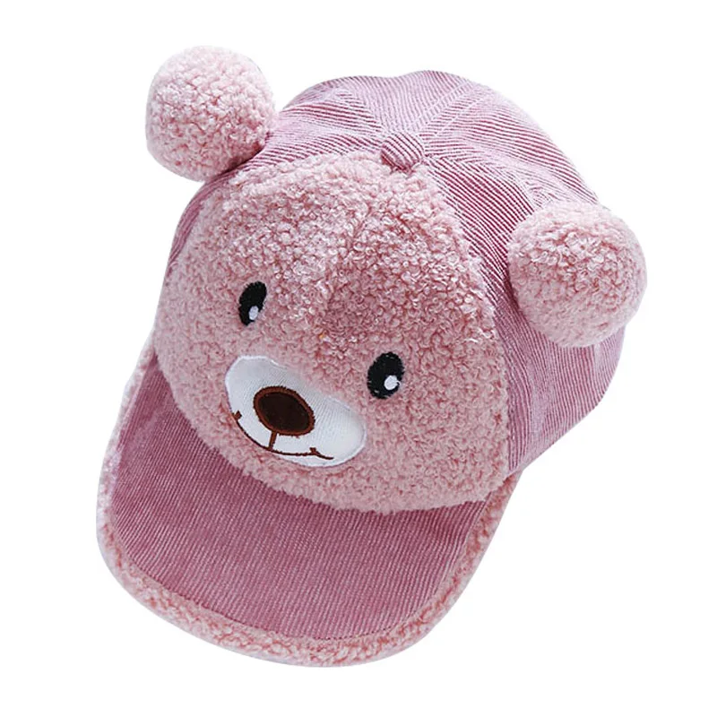 New Arrived Baby Cap Autumn Cartoon Bear Caps Kids Boys Girls Hats Infant Toddlers Baseball Hat Photography Props Beret