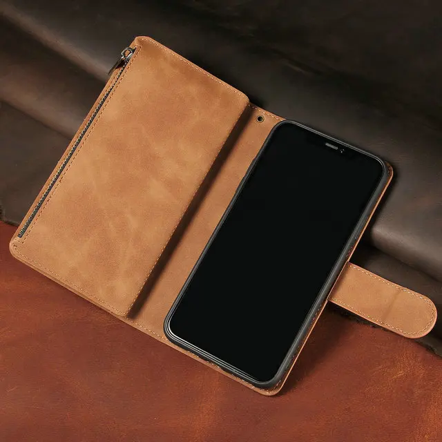 Многофункциональный кожаный чехол на молнии для iPhone 11 Pro Max 11Pro, чехол для телефона iPhone 11, чехол-книжка для iPhone 11 Pro, чехол-кошелек