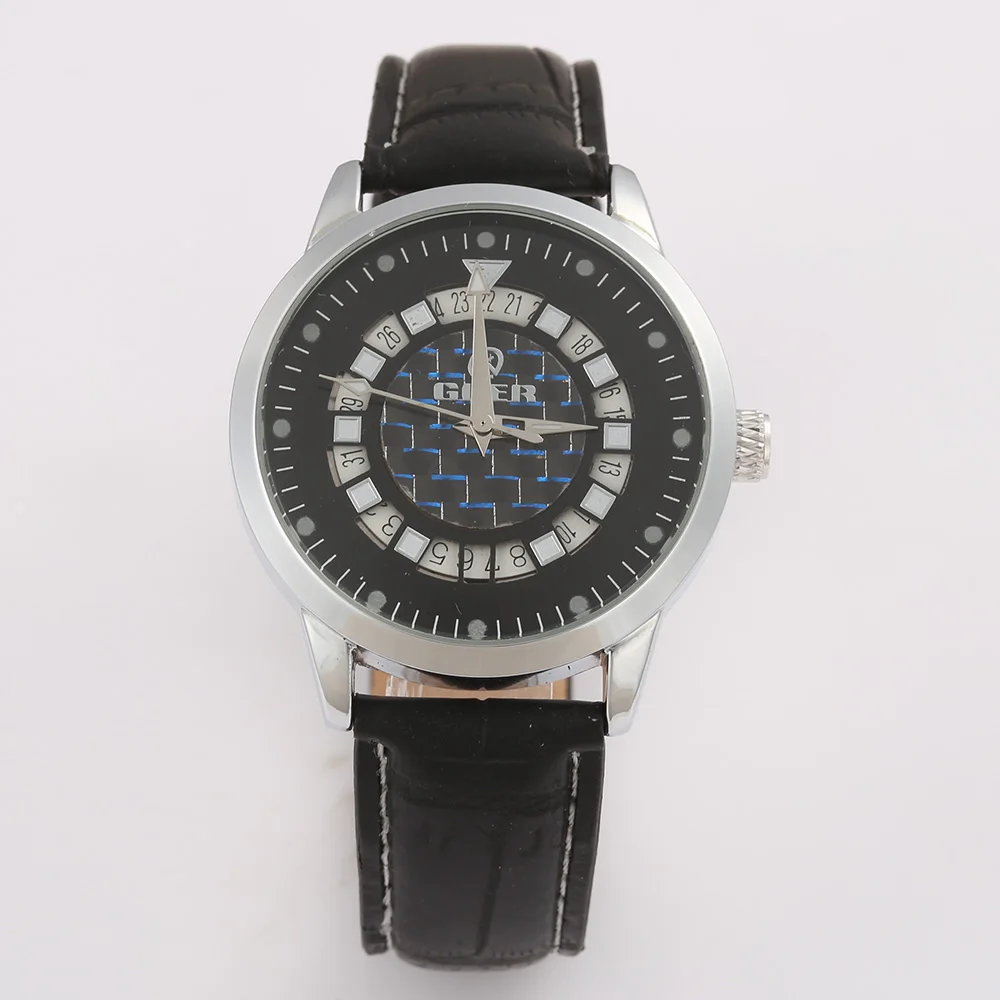 

GOER Men Watches Fashion Men Watches Leather Strap Automatic Mechanical Watches Relogio Masculino horloges mannen reloj hombre