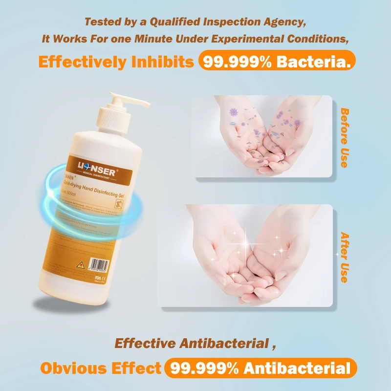 500 ml Hand Sanitizer 75% Alcohol Gel Desinfectante Hand Gel Desinfection Gel Hospital School Household Disinfectant Sanitiser 500 ml Hand Sanitizer 75% Alcohol Gel Desinfectante Hand Gel Desinfection Gel Hospital School Household Disinfectant Sanitiser