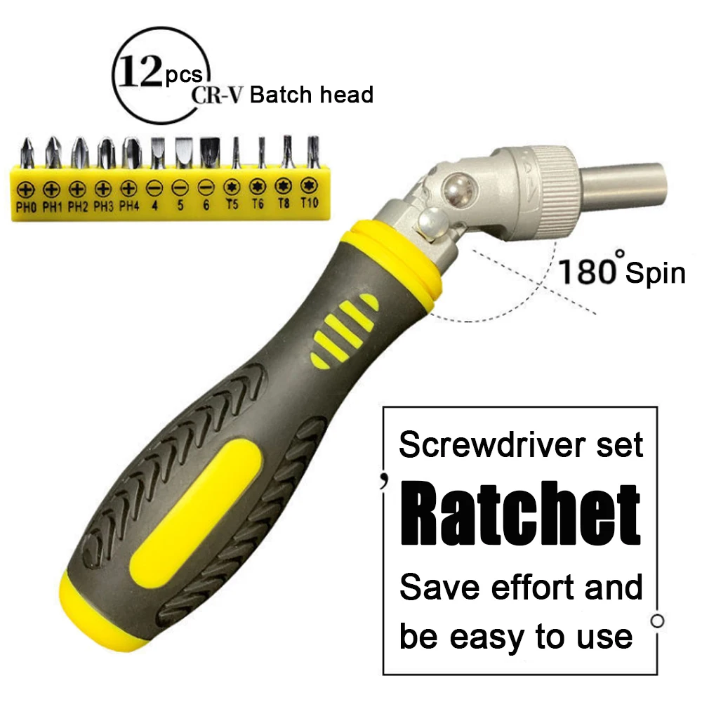 Multi-Angle Screwdriver Set, Ferramenta de Reparo Manual,