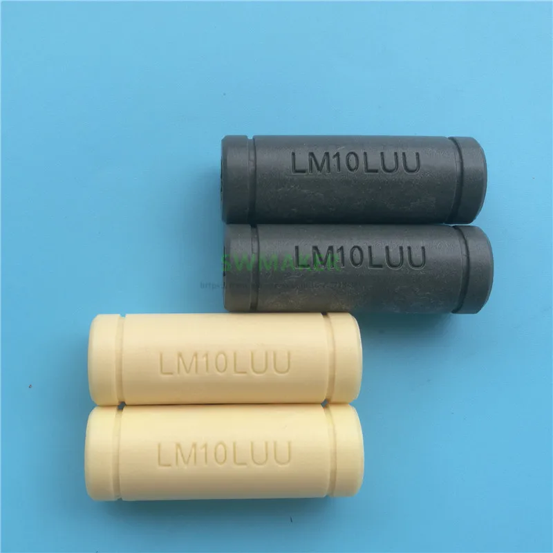 4 шт. LM10LUU твердый Полимерный пластик серый удлиненный подшипник Линейный Подшипник Втулка ID 10 мм для Prusa 3D принтер CNC машина