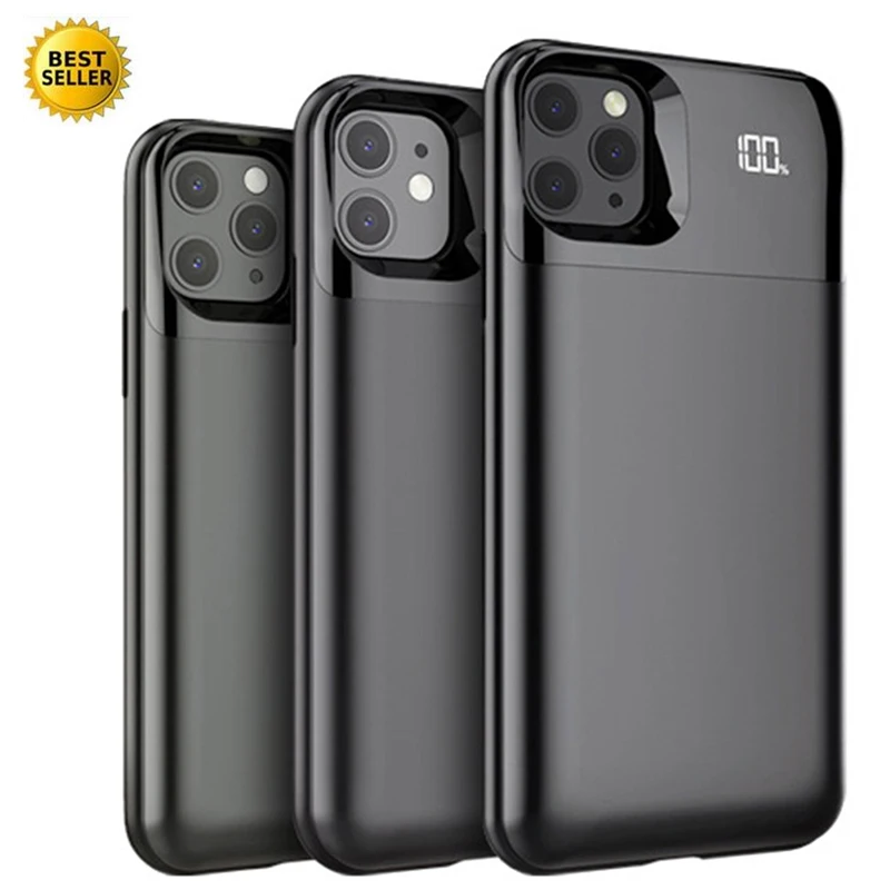 Чехол для iPhone 11 Pro Max чехол аккумулятора с беспроводной зарядкой и цифровым