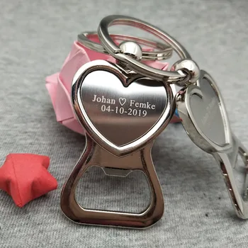 

Personalized party favors Metal Beer opener Keychain custom free with your logo text wedding favors and gifts
