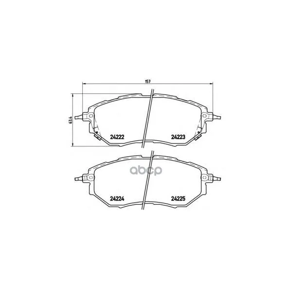 Колодки Тормозные Subaru Legacy/Outback/Tribeca 2.0-3.6 03- Передние Brembo P78017 Brembo арт. P78017