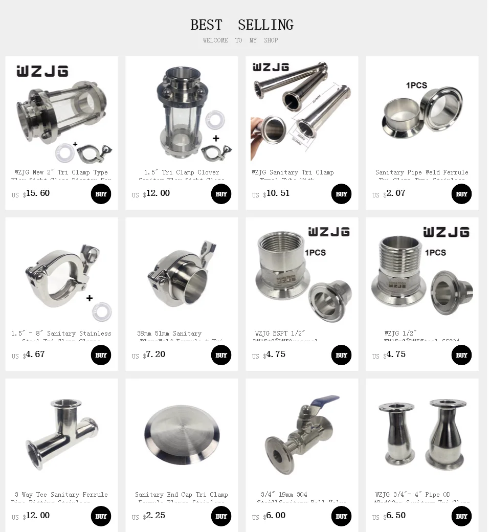 de tubo sanitária, flange com 1.5mm +