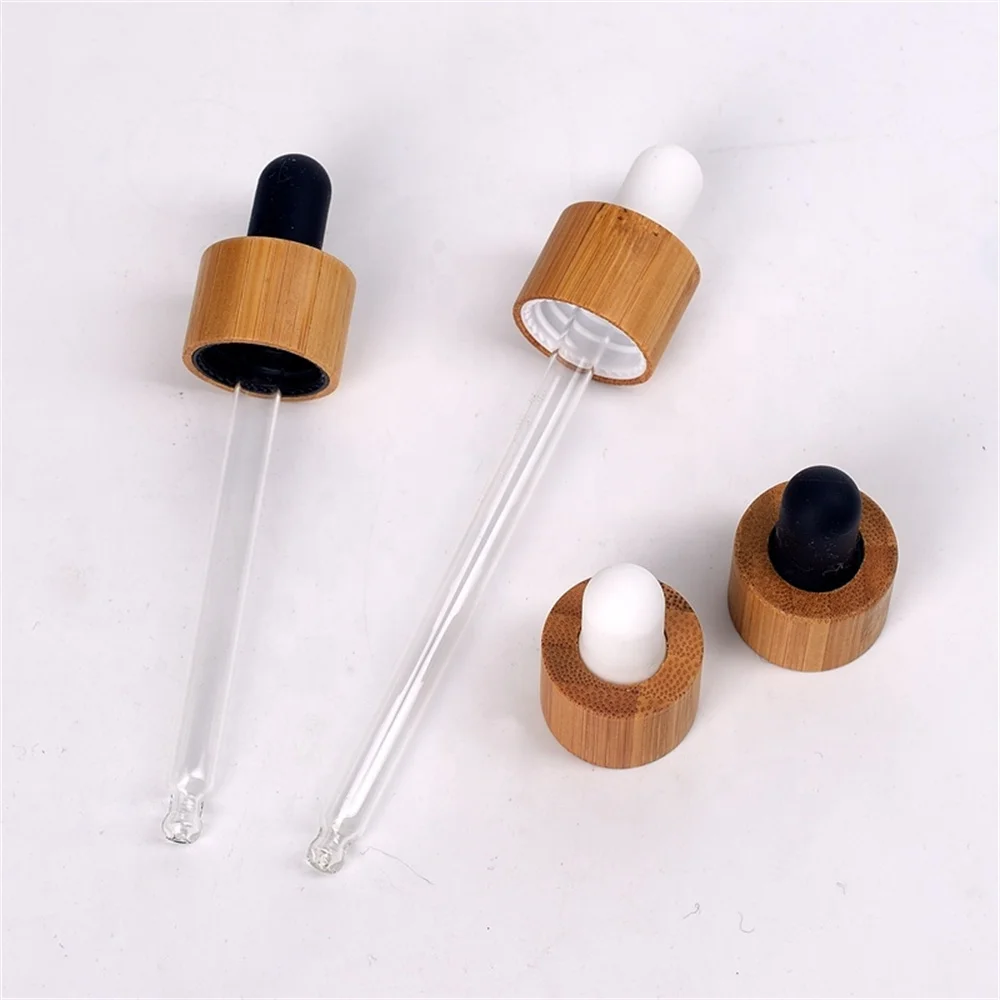 

10pcs Cosmetic Packaging Bottle Pump Lid Ecofriendly Bamboo Cover Lotion Cap Spray Bottles Top