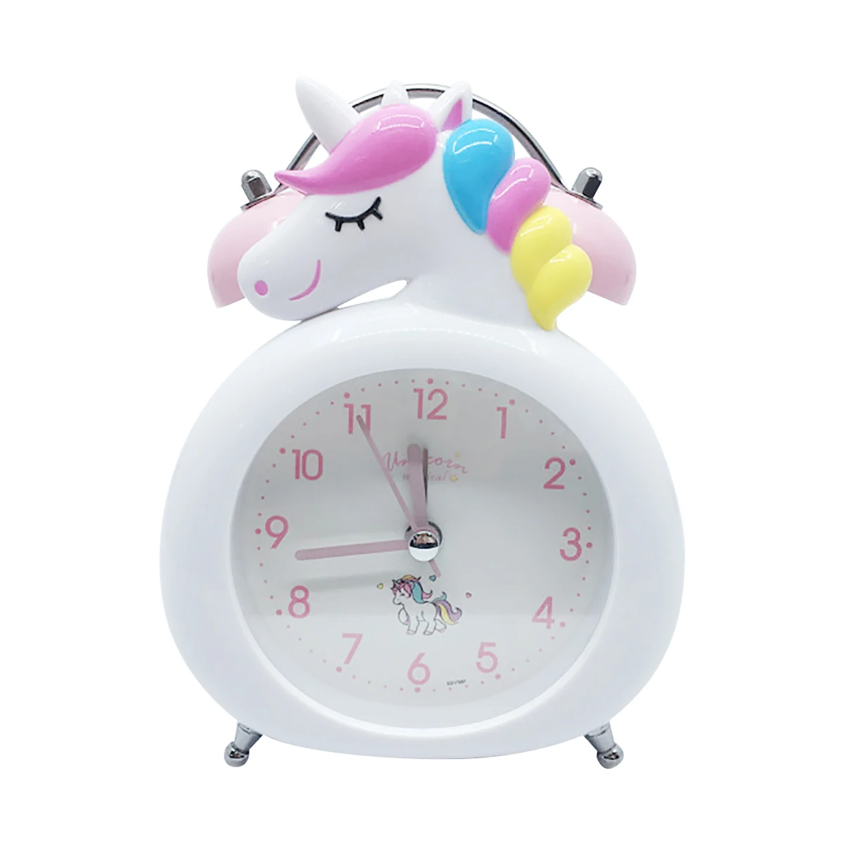 Girls Unicorn Digital Alarm Clocks Wake Up Bedside Clock Led Night Glowing Clock 