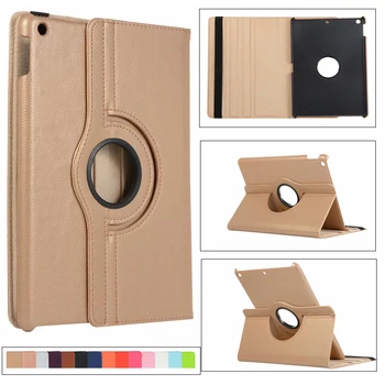 

For iPad 10.2 2019 Smart Cover 360 Degree Rotating Case for Apple iPad 7th Generation A2200 A2198 A2232 hard case + film + pen