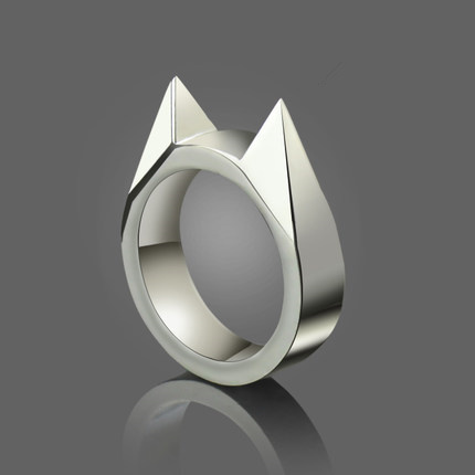 Female Man Safety Survival Ring Tool Self Defense Stainless Steel Ring Finger Defense Ring Tool Outdoor Gadget