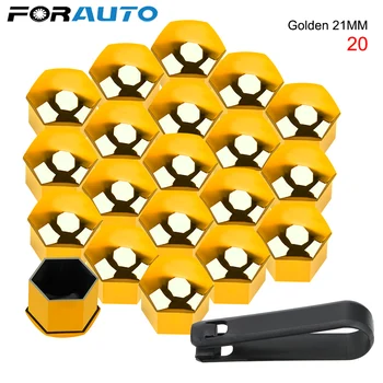 

20 PCS 21mm Protection Caps Universal Anti-Rust Auto Hub Screw Cover Bolt Rim Dust Proof Car Wheel Nut Caps Car Styling