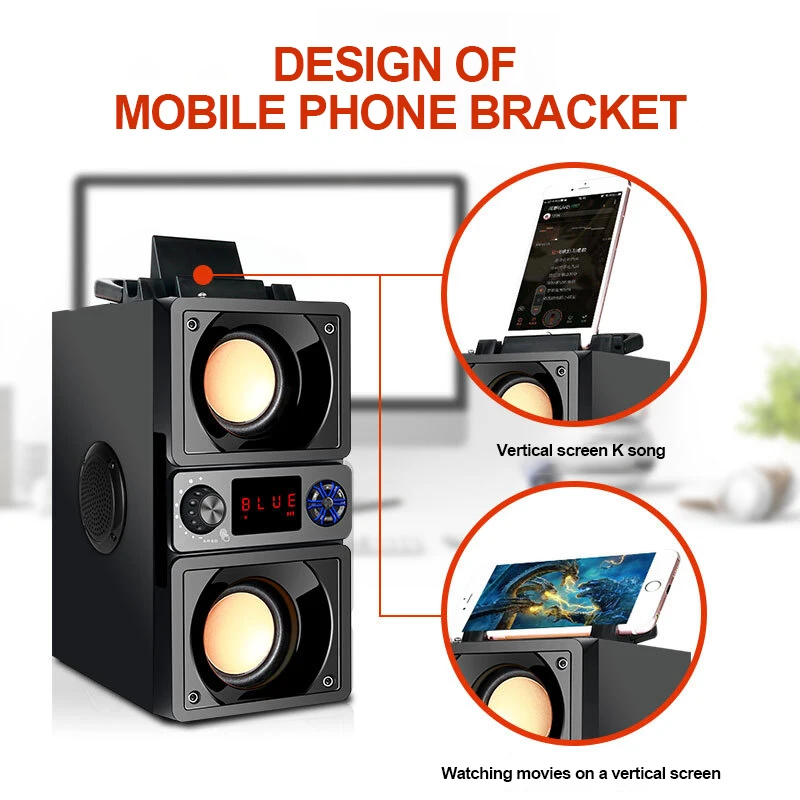 Najtaniej Zewnętrzny głośnik Bluetooth 5.0 bezprzewodowy 6D surround stereo Radio FM mikrofon obsługa karty TF strona główna przenośny Subwoofer