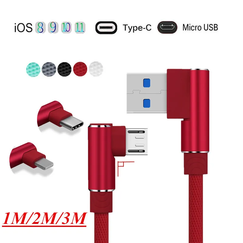 1 м/2 м/3 м L адаптер для зарядки 2.4A прочный usb кабель samsung Galaxy S9 S8 S7 S6 S5 Plus Edge +