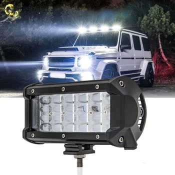 

6D Lens Projector Led Bar 12V 24V 6000K Spot Beam Led Work Light for 4x4 Off road Auto Suv ATV RV 144W 7'' Lightbar