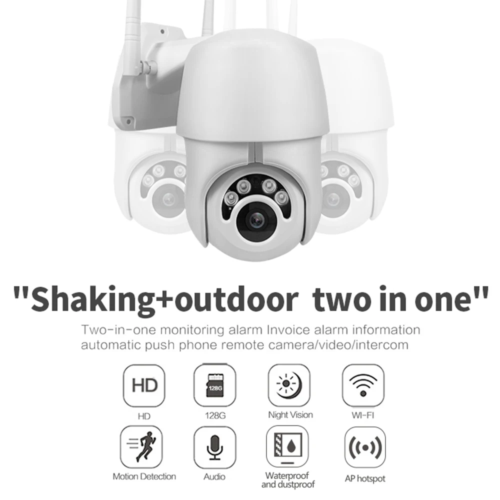 Amorvue 1080P Wifi Bullet IP камера сетевой видеорегистратор с поддержкой ONVIF TF карта удаленный доступ 360 градусов вращение Водонепроницаемая домашняя камера безопасности