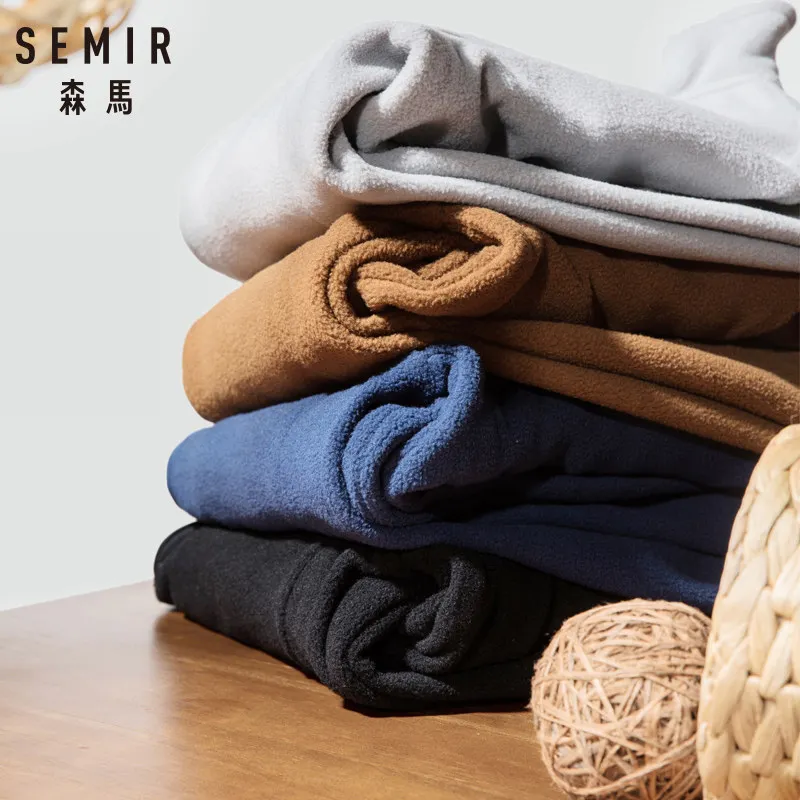SEMIR мужская флисовая куртка с длинными рукавами воротником стойкой повседневная