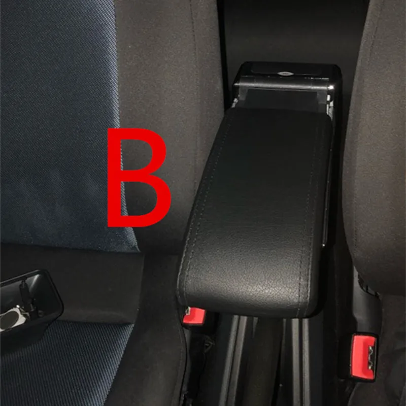 Для Ford FIGO/frestyle/Endeavour подлокотник коробка FORD figo интерьер автомобиля поручни заряжаемый USB двойной слой - Название цвета: B Black black line