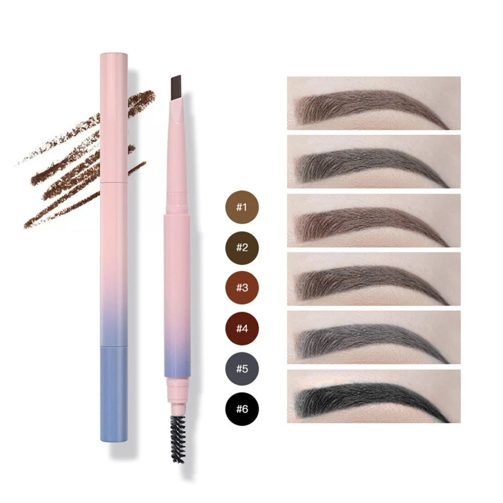 6 Colors Double Head Eyebrow Pencil Private Label Gradient Blue Pink Eyebrow Pen Waterproof Easy To Wear Makeup Cosmetic No Logo Eyebrow Enhancers Aliexpress