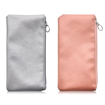 

Makeup Brushes Case Empty Portable Organizer Pouch Pocket Cosmetic Beauty Bag Makeup Tools Pink Silver Durable Holder