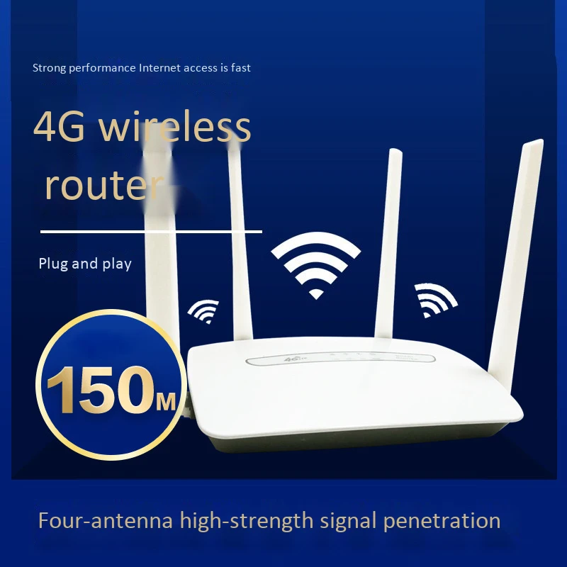 150Mbps 4G Lte Cpe Wireless Router 3G/4G Mobile Wifi Hotspot 4 External Antennas with Lan Port Up To 32 Wifi Users