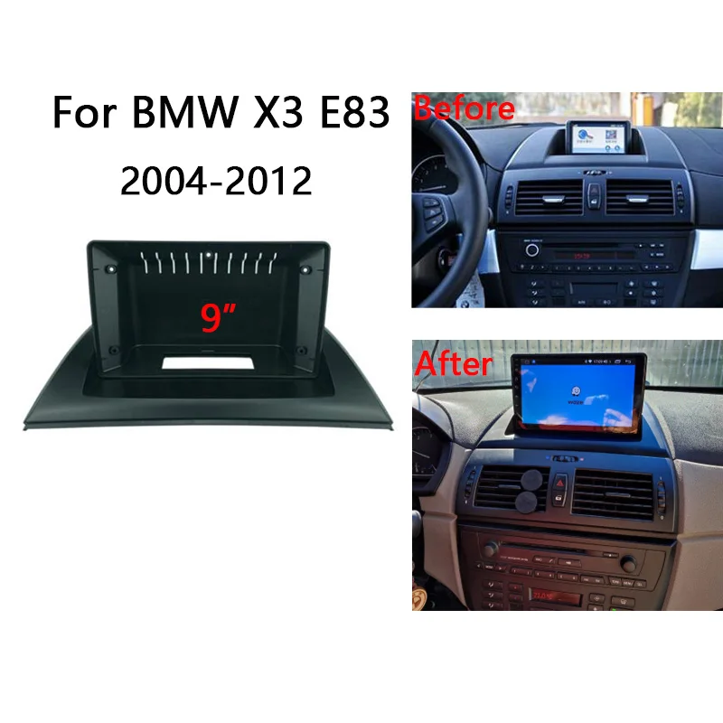 

2 Din Android Head Unit Car Radio Frame Kit For BMW X3 E83 2004-2012 Auto Stereo Dash Fascia Trim Bezel Faceplate