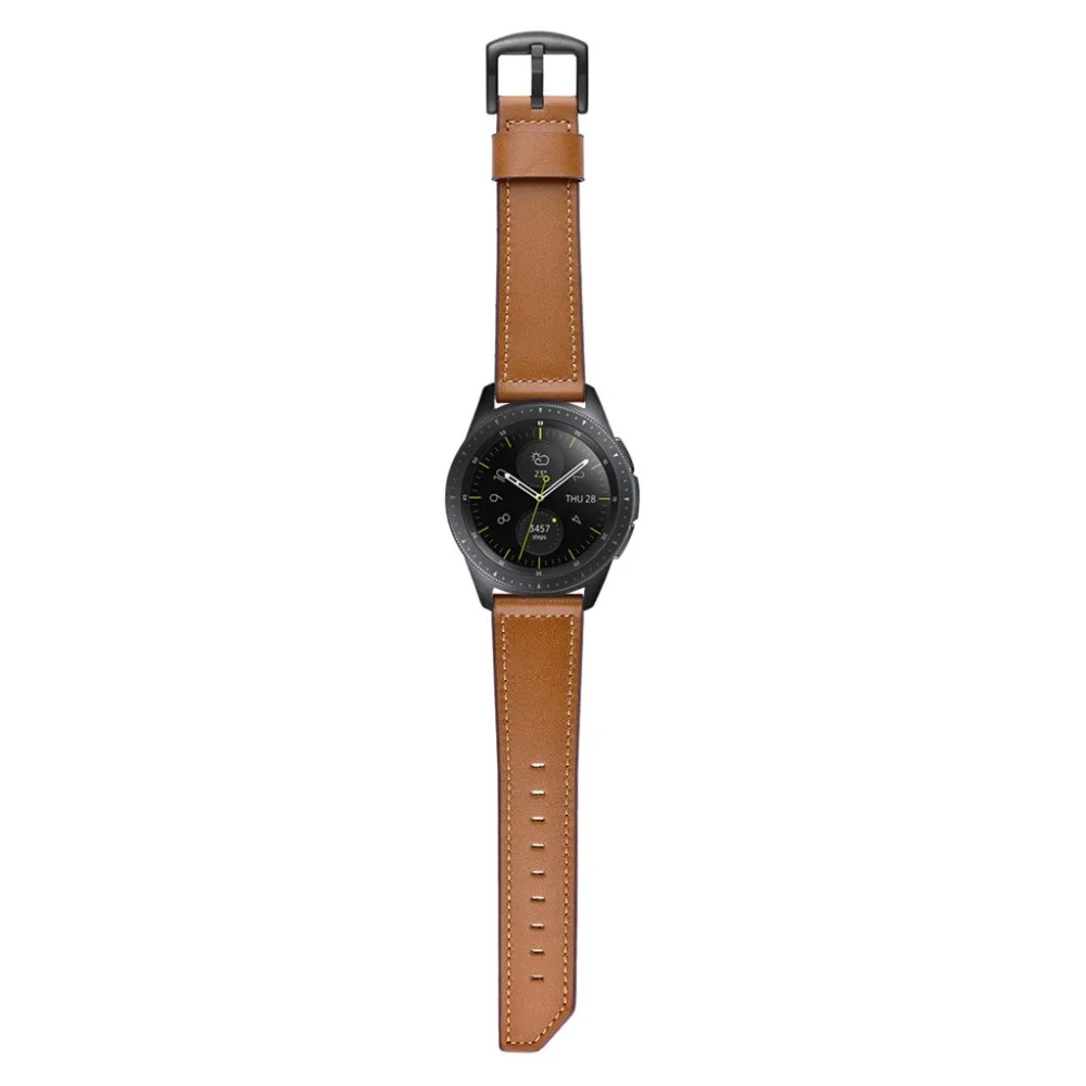 20 мм 22 мм кожаный ремешок для часов Ремешок для samsung Galaxy Watch 42 мм 46 мм Смарт часы носимые Аксессуары#1028