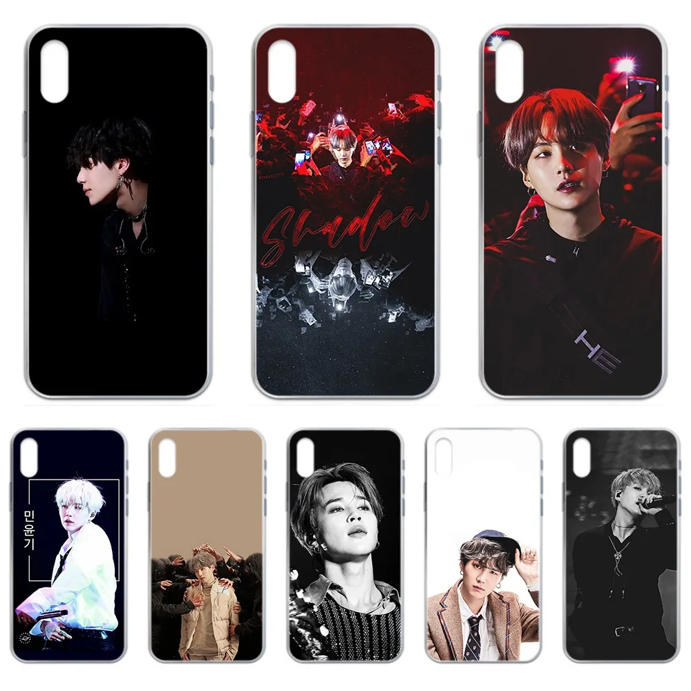 Bangtan Boy suga tpu чехол Etui Прозрачный для телефона iphone 4 4S 5 5C 5S 6 6S PLUS 7 8 X XR XS 11 PRO SE 2020 MAX |