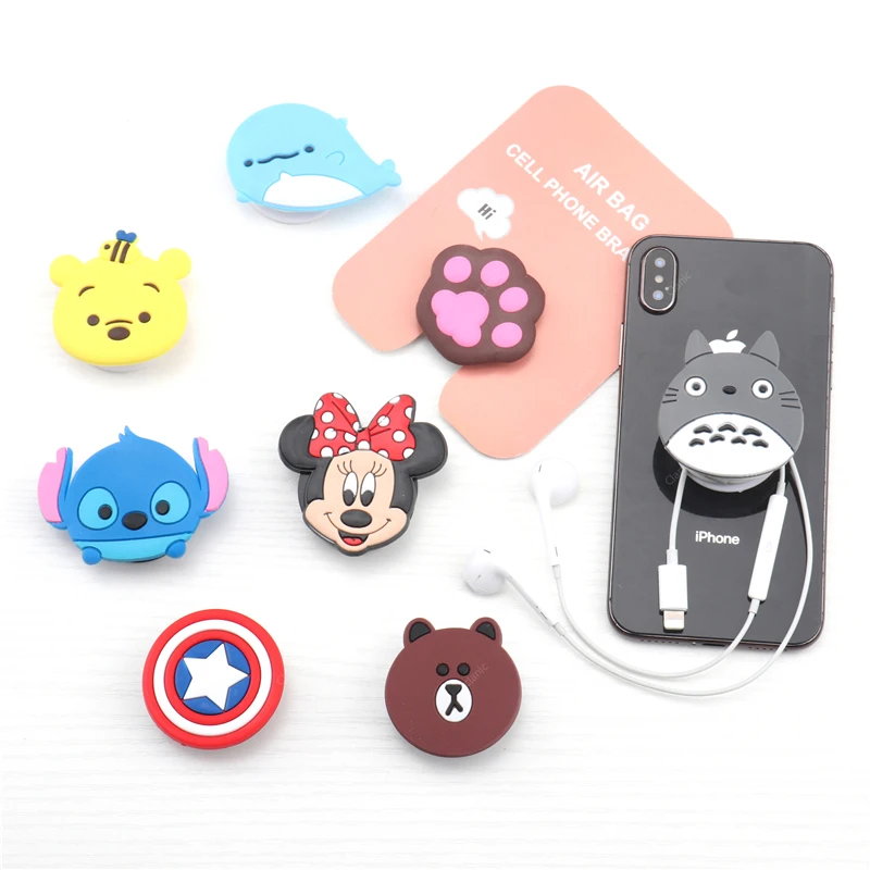 

Cartoon Mobile Phone Holder Stretch Bracket Air Bag Phone Expanding Stand Cute Finger Grip Holder for Iphone 6 7 8 X Xs Xiaomi