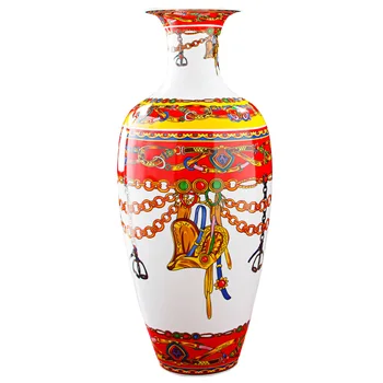 

LUXURY ROYAL ROOM DECORATION ORIGINAL DESIGN PORCELAIN FLOWER VASE FOR NEW YEAR GIFTS