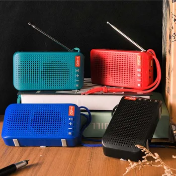 

Mini Solar FM Radio Portable Bluetooth 5.0 Speaker MP3 Player with LED Flashlight Support Handsfree TF Card U Disk