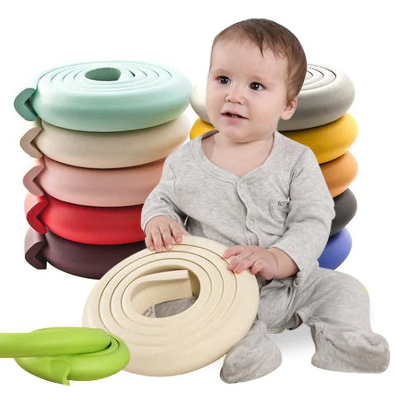 2 M Child Safety Table Corner Protector Soft Foam Bumper Kid Cushion Pad Crash Bar Strip Baby Furniture Corners Angle Protection