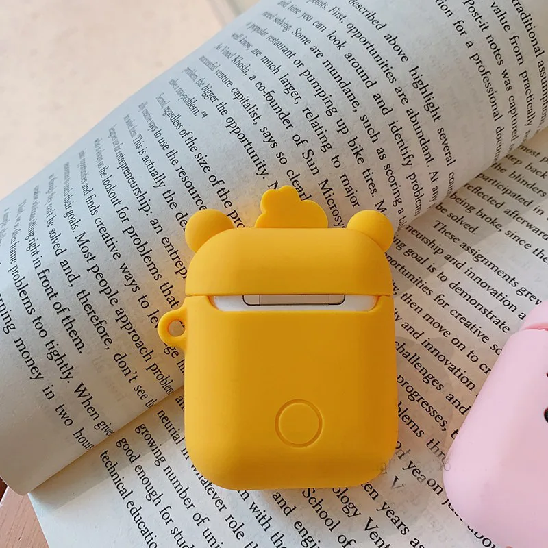 Для Apple AirPods 3D милый мультяшный поросенок Earpods чехол для Airpods 2 Winnie Bear беспроводные наушники гарнитура защитный чехол